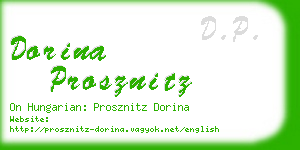 dorina prosznitz business card